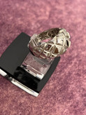 Silver Fusion Ring with Mesh Design - Code 112