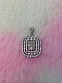 مدال نقره مدل مربع هزار نگین