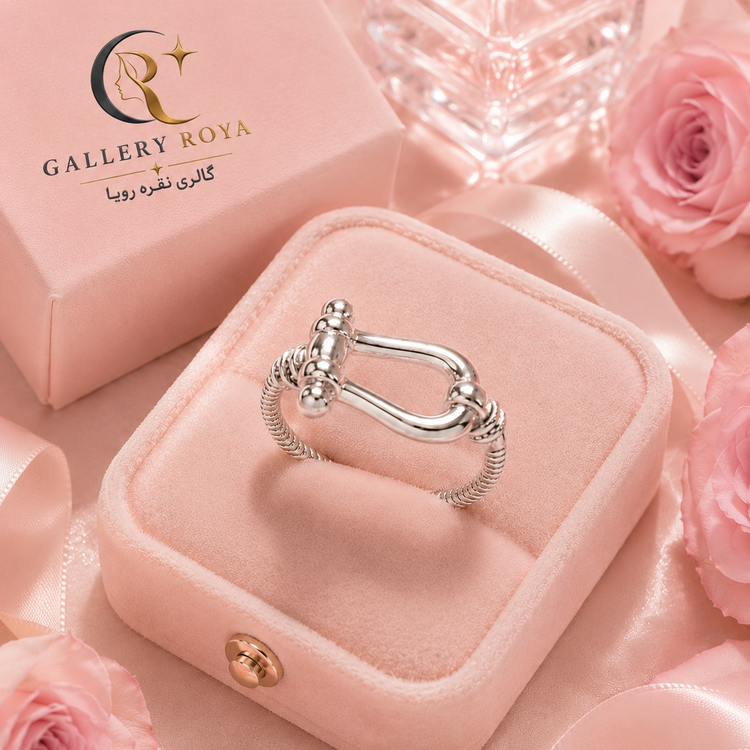 انگشتر نقره زنانه مدل تیفانی با طراحی خاص